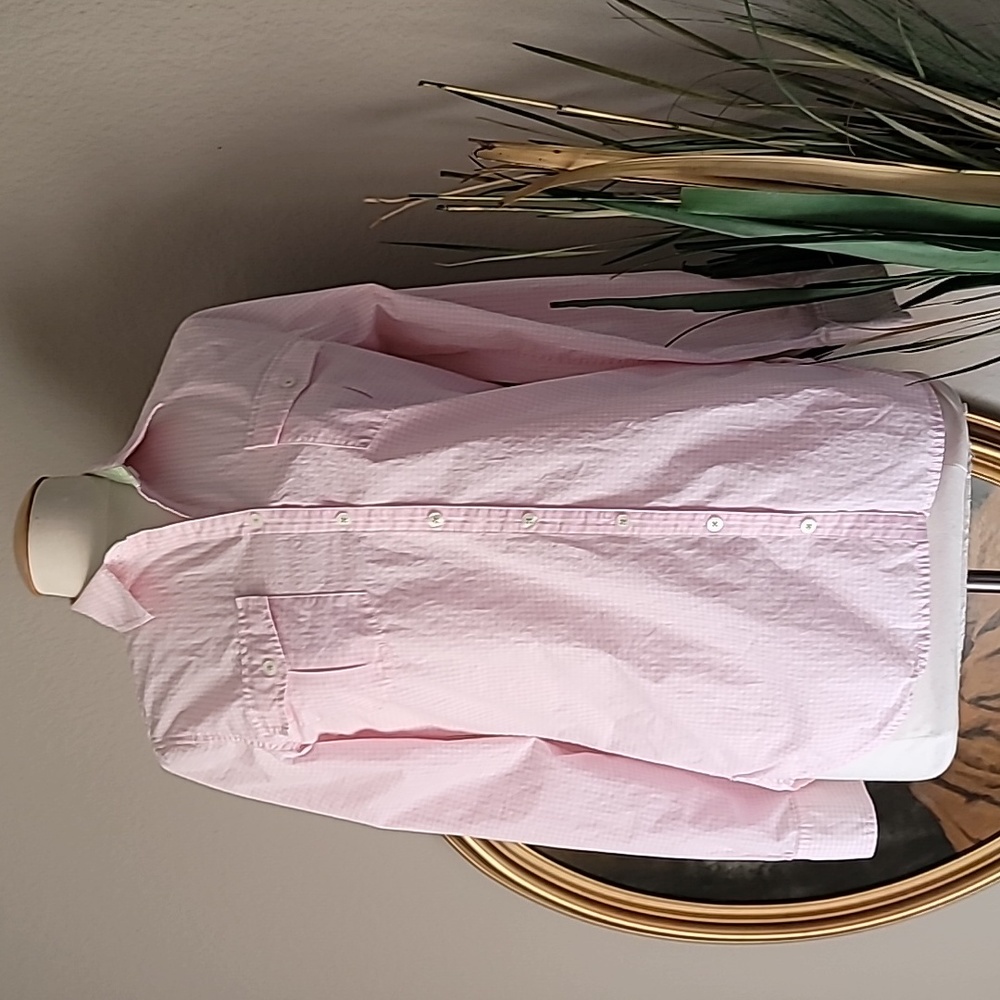 LILLY PULITZER Pink Gingham  / Plaid Long Sleeve Button Down Blouse. Small